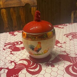Golden rooster cookie/ canister